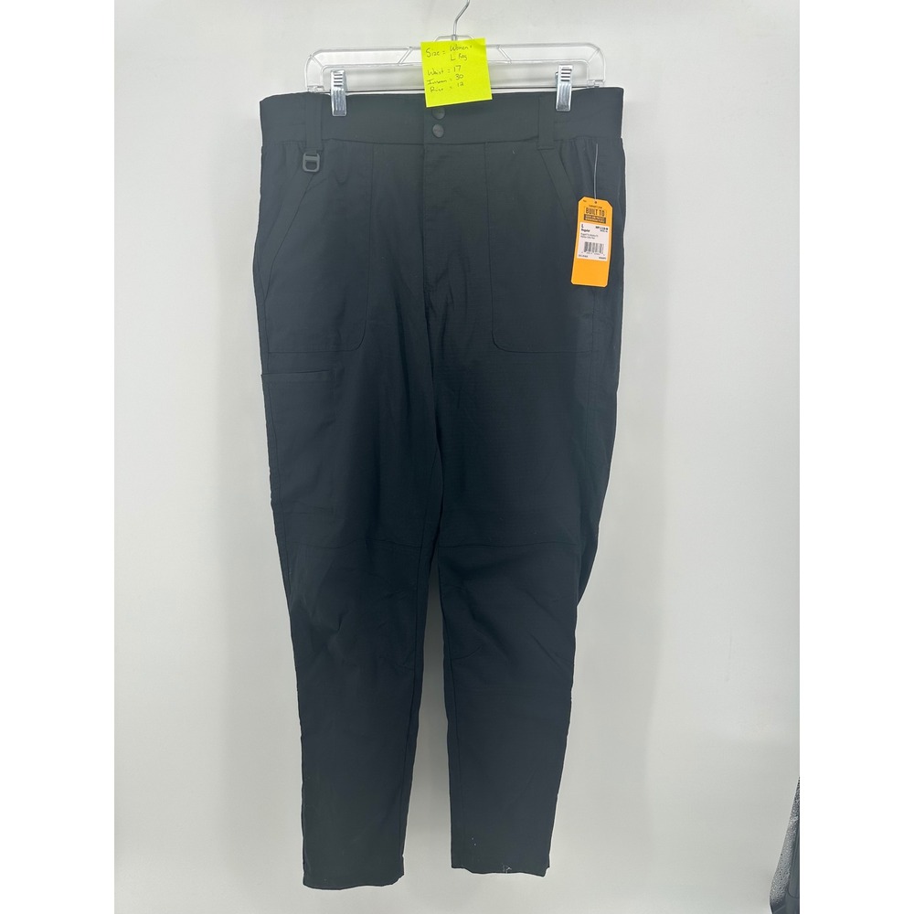 Carhartt Women Black Rugged Flex Modern Fit Ripstop Utility Pants L MP1118-W NEW